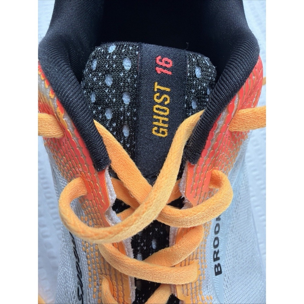 Brooks Ghost 16 Running Shoes White Illusion Coral 1104181D170 Men's Size 10.5 D - Picture 6 of 7